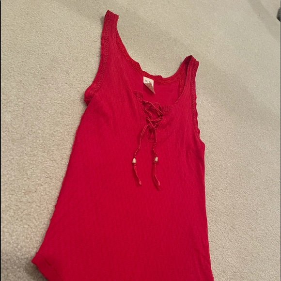 Free People Braided Cross Tie Tank Top - Picture 2 of 6